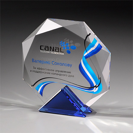 CA085 B-BL-Награда из стекла